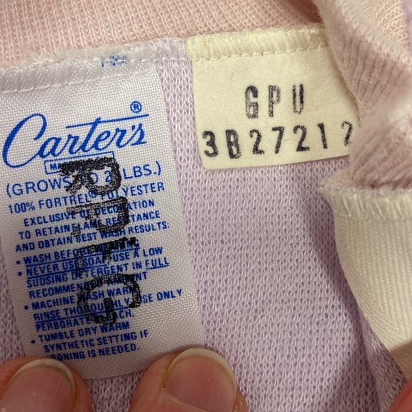 Vintage carters light purple sleep sack “nap” 0-6m - Picture 8 of 8